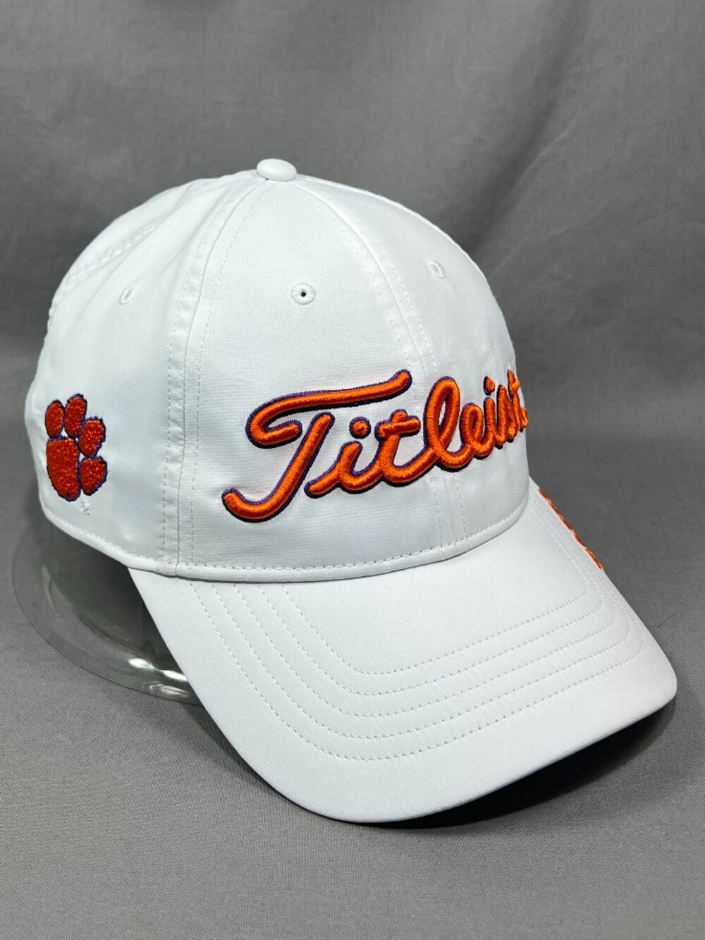Clemson Tigers Titleist 47 Brand Strapback Hat White Golf Cap Adjustable Adult